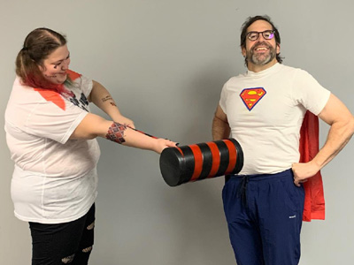 Office-fun-1 Harley Quinn Can't take out Superman